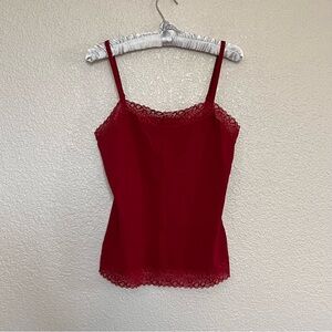 Ann Taylor Scarlet Lace Cami Top size small W/ adjustable straps